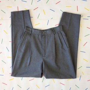 Vintage 80s 90s High Waist Grey Dress Pants